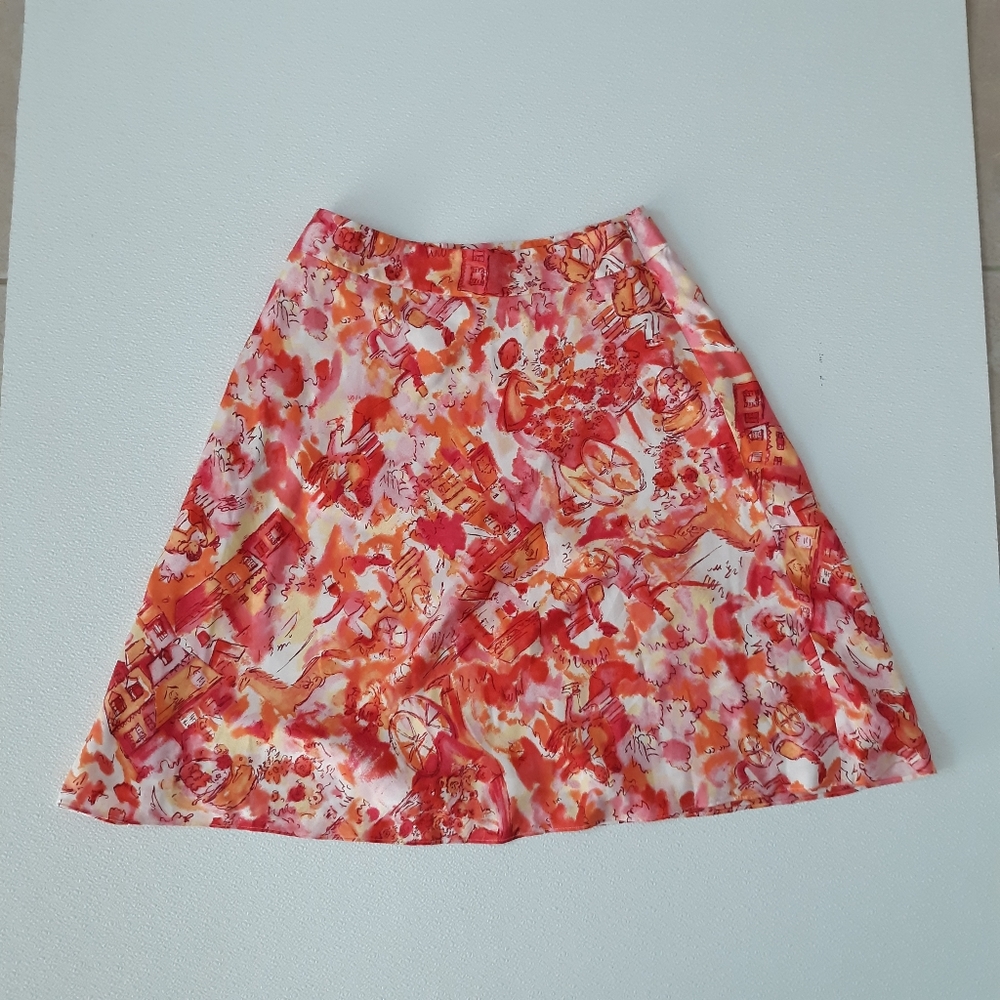 VALERIE STEVENS Peach A line Skirt Size 8P